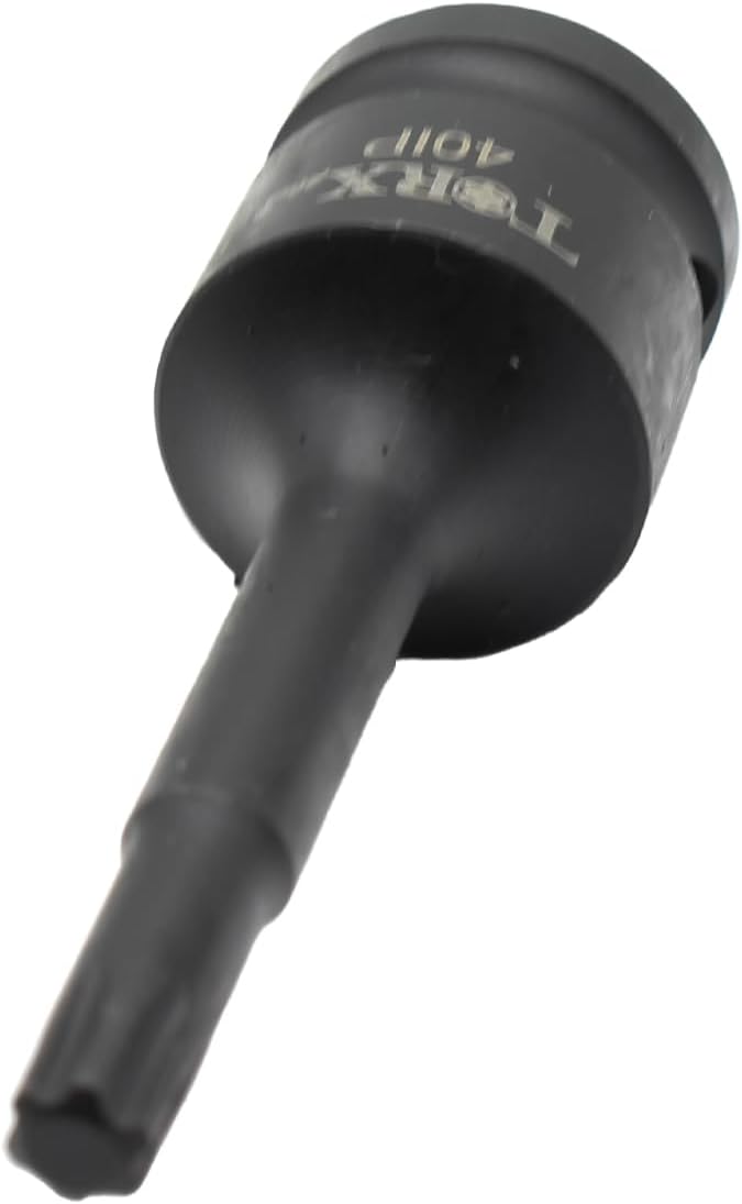 T-MAX IP40 3 Inch Long Black Impact Torx Plus 6 Point Socket Bit 1/2 Inch Square Drive Auto Repair Tool - Image 1